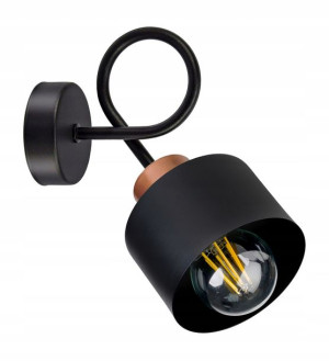LAMPA KINKIET E27 ścienny stały loft metal KUBEK