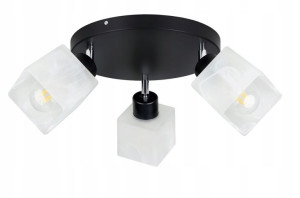 Lampa Sufitowa Plafon Ruch Żyrandol Klosz Szklany