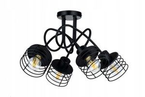 Lampa Sufitowa Zyrandol Wisząca Loft Plafon Drut