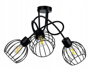 Lampa Sufitowa Żyrandol Wisząca Loft Drut Kula