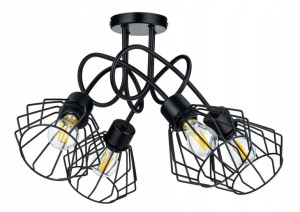 Lampa Sufitowa Żyrandol Wisząca Loft Drut Brylant