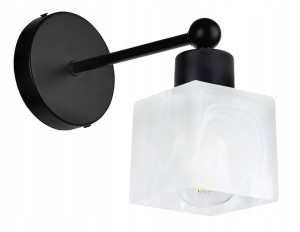 Lampa Kinkiet Ścienny Stały Loft Klosz Szklany