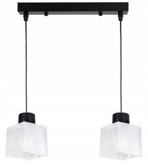 Lampa Sufitowa Wisząca Zwis E27 Żyrandol Szklany