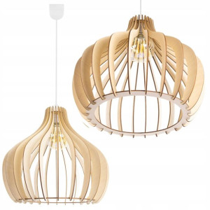 LAMPA WISZĄCA ZWIS żyrandol sufiowa LOFT Drewno 1