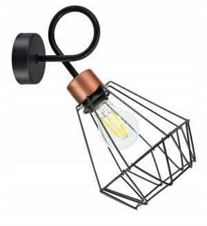 LAMPA KINKIET E27 ścienny stały loft drut BRYLANT