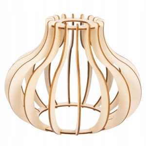 Klosz DREWNIANY do lamp na E27 LOFT DREWNO BOHO