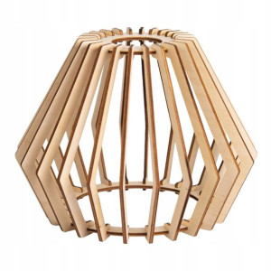 Klosz DREWNIANY do lamp na E27 LOFT DREWNO BOHO