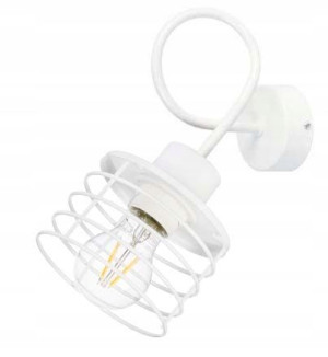 LAMPA KINKIET E27 ścienny stały loft drut SPRĘŻYNA