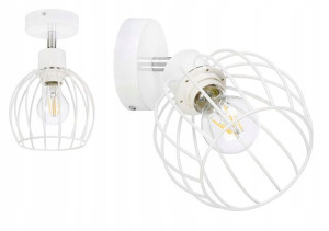 LAMPA KINKIET ścienny ruchomy loft drut KULA E27