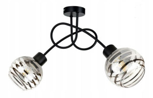 Lampa SUFITOWA żyrandol WISZĄCA LOFT szkło na E27