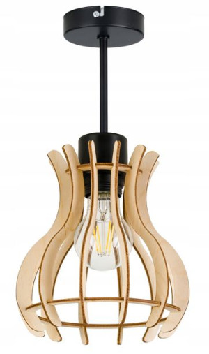 LAMPA stała sufitowa wisząca żyrandol Loft Drewno