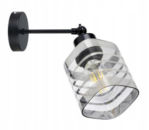 LAMPA KINKIET ścienny ruchomy loft klosz SZKLANY