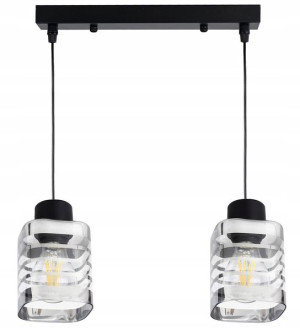 Szklana Lampa Wisząca Sufitowa Żyrandol Zwis Led