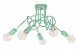 Lampa wisząca sufitowa żyrandol dzieci LOFT green