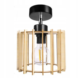 LAMPA KINKIET E27 ścienny ruchomy loft Drewno LED