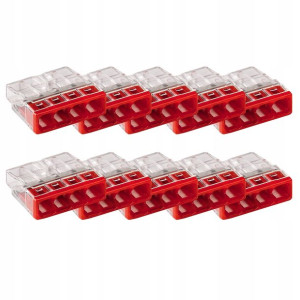 10x Szybkozłączka kostka WAGO drut 4x0,5mm-2,5mm