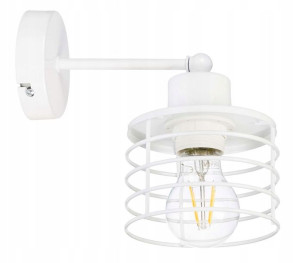 LAMPA KINKIET E27 ścienny stały loft drut SPRĘŻYNA