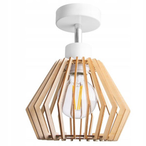 Żyrandol Sufitowy LED Lampa E27 Brylant Drewniana