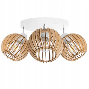 LAMPA plafon SUFITOWA ŻYRANDOL ruchomy loft DREWNO