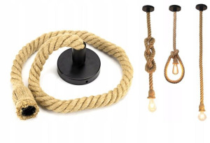 LAMPA sufitowa wisząca zwis sznur Loft na E27