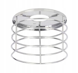 Klosz drut metal lamp na E27 loft sprężyna chrom