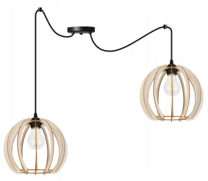 Nowoczesna Lampa Wisząca Sufitowa Z Drewna Led