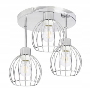 LAMPA plafon żyrandol wysoki loft drut kulka chrom