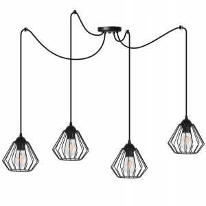 LAMPA sufitowa WISZĄCA żyrandol PAJĄK loft E27 LED