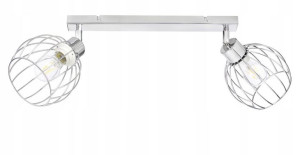 LAMPA plafon żyrandol ruch loft drut 2 kulka chrom