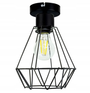 LAMPA stała sufitowa plafon Loft klosz drut na E27