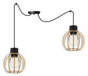 Nowoczesna Lampa Wisząca Sufitowa Z Drewna Led