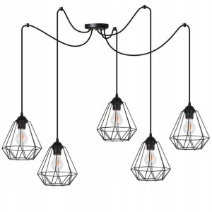 LAMPA sufitowa WISZĄCA żyrandol PAJĄK loft E27 LED
