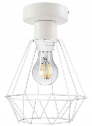 LAMPA stała sufitowa plafon Loft klosz drut na E27