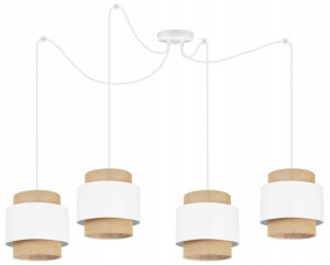 Lampa Sufitowa Wisząca Abażur Boho Czarny Juta 20
