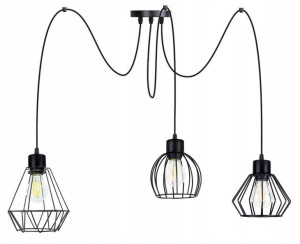 LAMPA sufitowa wisząca ZWIS Loft klosz 3xE27 PAJĄK