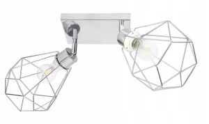 LAMPA plafon żyrandol ruch loft drut diament chrom