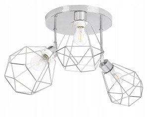 LAMPA plafon żyrandol ruch loft drut diament chrom