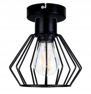 LAMPA stała sufitowa plafon Loft klosz drut na E27