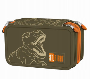 Piórnik 3-komorowy z wyposażeniem Dino T-Rex