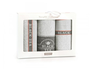 Komplet kuchenny Zwoltex BLACK TEA szary 50x70 cm