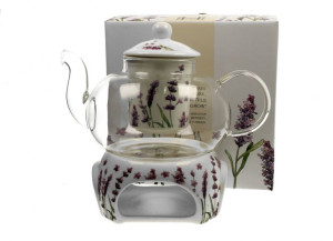 Szklany dzbanek z podgrzewaczem 1000ml CLASSIC LAVENDER