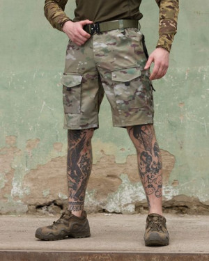 Męskie taktyczne spodenki cargo Machete camouflage L
