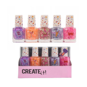 Create It Lakiery do paznokci Confetti 5 Kolorów