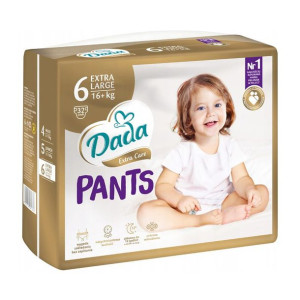 Dada Extra Care pieluchomajtki PANTS 6 Extra Large 16+ kg 32 szt. złote