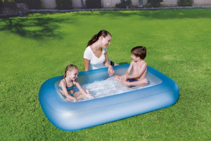 Basen Dmuchany Dla Dzieci 2+ Bestway Prostokątny 165X104X25Cm + Dmuchane