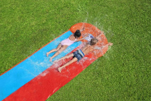 Podwójny Ślizg Wodny Dla Dzieci 3+ Tsunami Tor 488Cm Bestway + Łatka