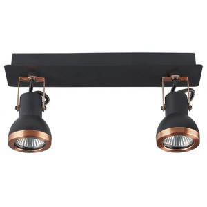 Lampa Sufitowa 2-punktowa Prostokątna Metalowa Cza