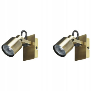 Zestaw 2 Lamp Ściennych Metalowych Mosiężny Bonte