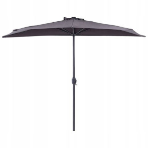 Parasol Ogrodowy Półokrągły 270 Cm Szary Galati Lu