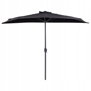 Parasol Ogrodowy Półokrągły 270 Cm Czarny Galati L